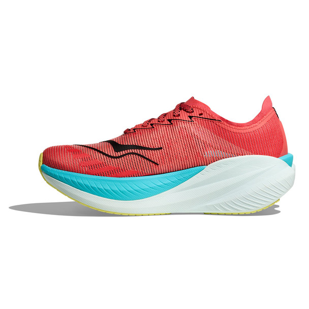 HOKA Men's Mach X 2 Grapefruit/Electric Coral Running Shoes - Free