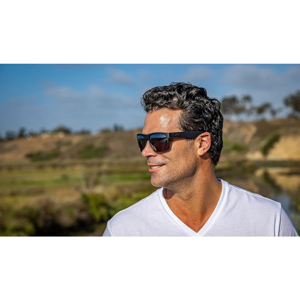 KAENON Burnet XL Polarized Sunglasses with Black Label Frame and Ultra Black Mirror Lens (036BKLAGN-UBLK)