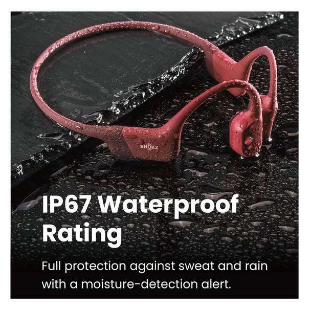 SHOKZ OpenRun Red Open-Ear Headphones (S803-ST-RD-US)