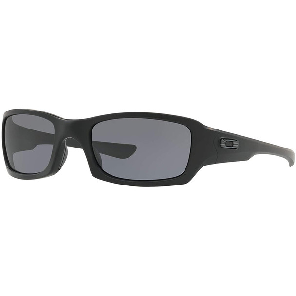 OAKLEY SI Fives Squared Flag Matte Black/Gray Sunglasses (OO9238-3354)