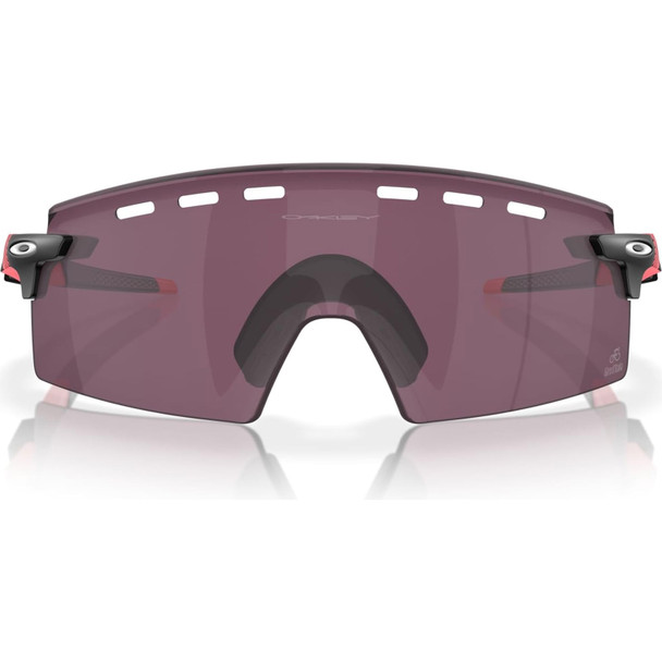 OAKLEY Encoder Strike Vented Giro Pink Stripes Frame/Prizm Road Black Lenses Sunglasses (OO9235-1639)