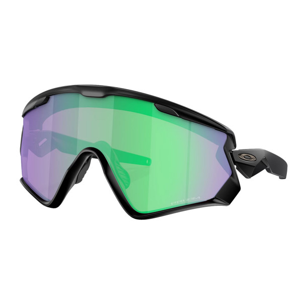 OAKLEY Wind Jacket 2.0 Matte Black Frame/ Prizm Road Jade Lens Sunglasses (OO9418-2845)