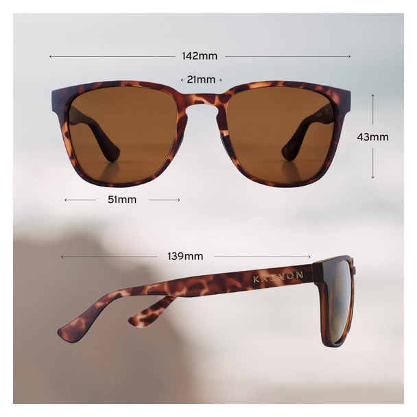 KAENON Avalon Matte Tortoise / Brown 12 Sunglasses (074MEMGL-B120)