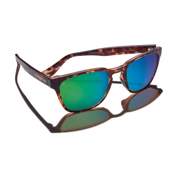 KAENON Avalon Matte Tortoise / Coastal Green Mirror Sunglasses (074MEMGL-GREN)