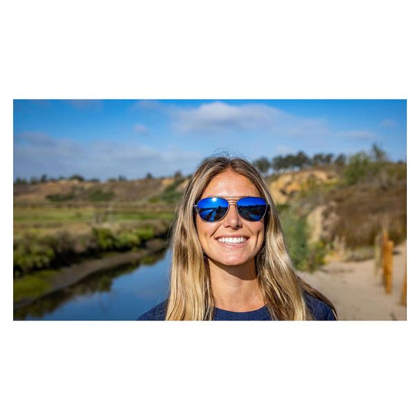 KAENON Driver Gunmetal / Ultra Gray Pacific Blue Mirror Sunglasses (306GMBTGN-UBLU)