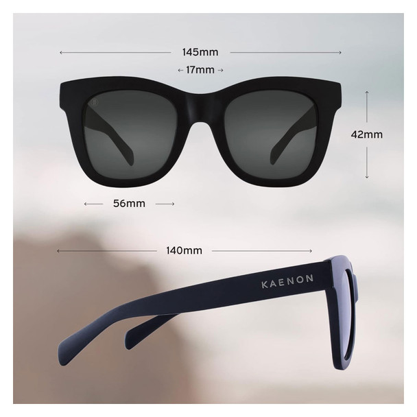 KAENON Lido Matte Black / Gray 12 Sunglasses (073MBMBGN-G120)