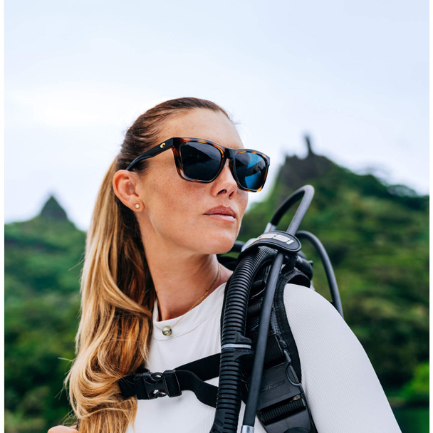 COSTA DEL MAR Women's Panga II Tortoise/Gray 580P Polarized Sunglasses (06S9122-91220557)