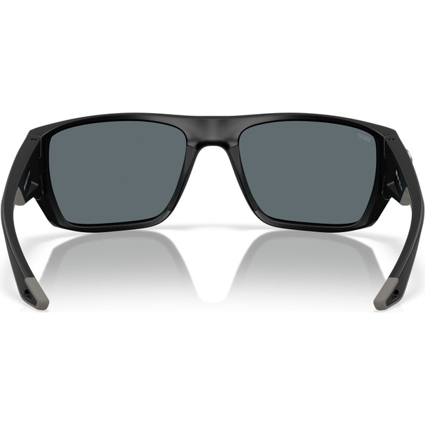 COSTA DEL MAR Men's Finlet Matte Black/Blue Mirror 580p Polarized Sunglasses 06S9118-91180759