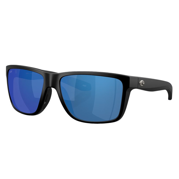 COSTA DEL MAR Men's Broadbill II Matte Black/Blue Mirror 580P Polarized Sunglasses 06S9120-91200658