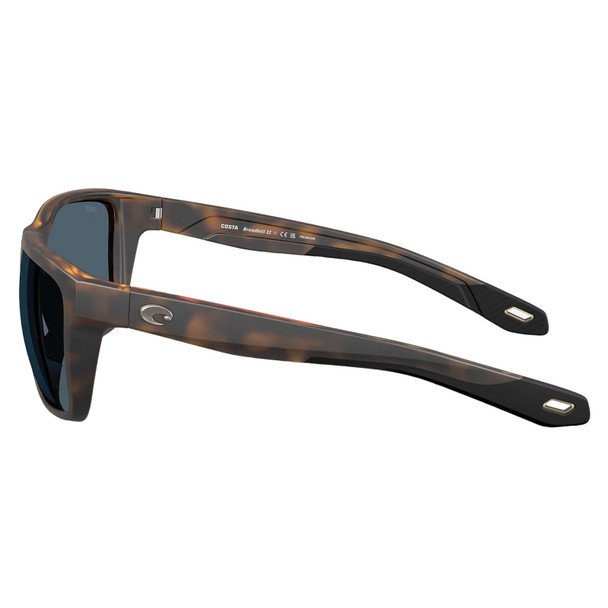 COSTA DEL MAR Men's Broadbill II Matte Tortoise/Gray 580P Polarized Sunglasses 06S9120-91200858