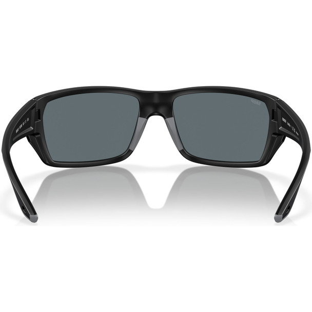 COSTA DEL MAR Men's Tailfin Matte Black/Blue Mirror 580p Polarized Sunglasses 06S9113-91130860