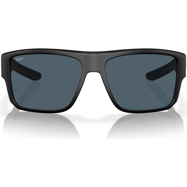 COSTA DEL MAR Men's Taxman Matte Black/Gray 580p Polarized Sunglasses 06S9116-91160659