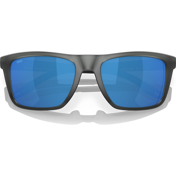 COSTA DEL MAR Men's Mainsail Gray/Blue Mirror 580p Polarized Sunglasses 06S9107-91070555