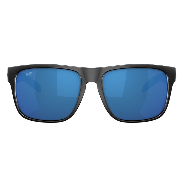 COSTA DEL MAR Men's Spearo XL Matte Black/Blue Mirror Polarized Sunglasses 06S9013-90130559