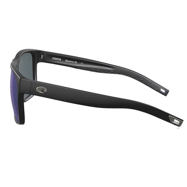 COSTA DEL MAR Men's Spearo XL Matte Black/Blue Mirror Polarized Sunglasses 06S9013-90130559