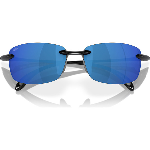 COSTA DEL MAR Men's Ballast Black/Blue Mirror 580p Polarized Sunglasses 06S9071-90710560