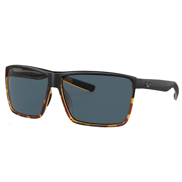 COSTA DEL MAR Men's Rincon Matte Black/Shiny Tortoise/Gray Polarized Sunglasses 06S9018-90180963