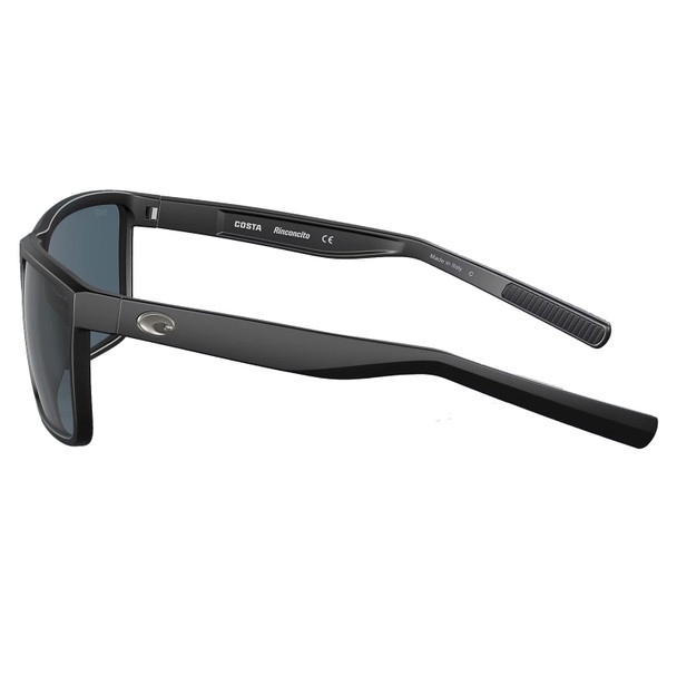 COSTA DEL MAR Men's Rinconcito Matte Black/Gray Polarized Sunglasses 06S9016-90160260
