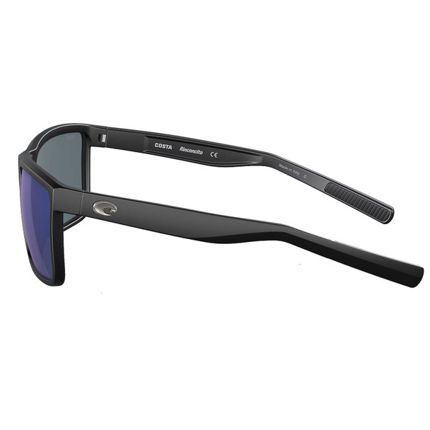 COSTA DEL MAR Men's Rinconcito Matte Black/Blue Mirror Polarized Sunglasses 06S9016-90160960
