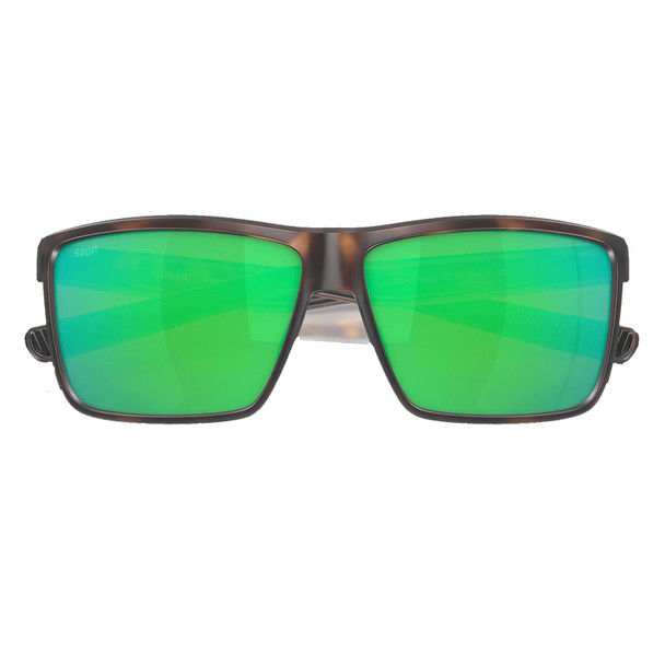 COSTA DEL MAR Men's Rinconcito Matte Tortoise/Green Mirror Polarized Sunglasses 06S9016-90161160