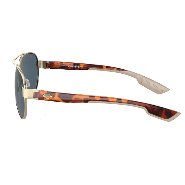 COSTA DEL MAR Women's Loreto Rose Gold With Tortoise Temples/Gray Polarized Sunglasses 06S4006-40060456