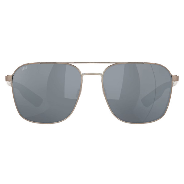 COSTA DEL MAR Men's Wader Brushed Gunmetal/Gray Silver Mirror Polarized Sunglasses 06S4003-40031858
