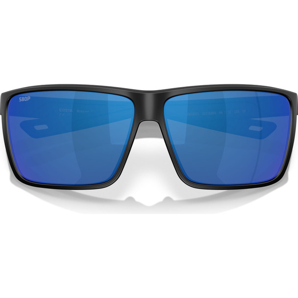 COSTA DEL MAR Men's Rincon II Matte Black/Blue Mirror Polarized 580P Sunglasses 06S9121-91210364