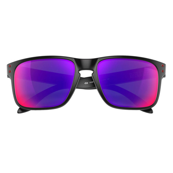 OAKLEY Holbrook Sunglasses with Matte Black Frame and Red Iridium Lens OO9102-36