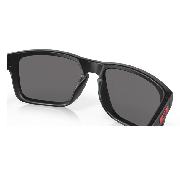 OAKLEY Holbrook Sunglasses with Matte Black Frame and Red Iridium Lens OO9102-36