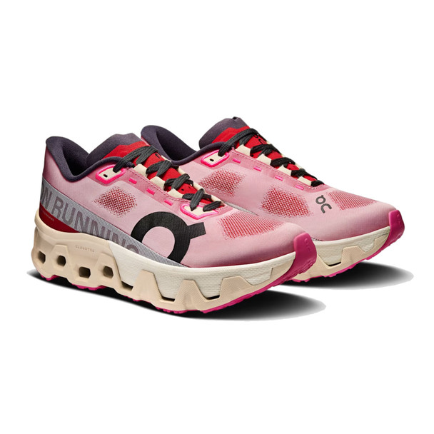 ON FOOTWEAR Women's Cloudmonster Hyper Red/Cream Running Shoes