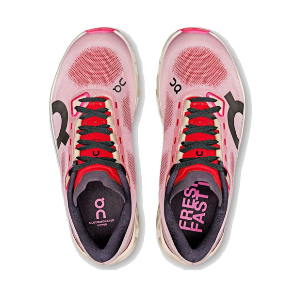 ON FOOTWEAR Women's Cloudmonster Hyper Red/Cream Running Shoes