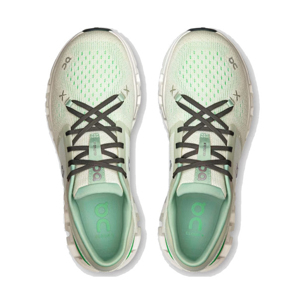 ON FOOTWEAR Womens Cloud X 4 Aloe/Honeydew Training Shoes
