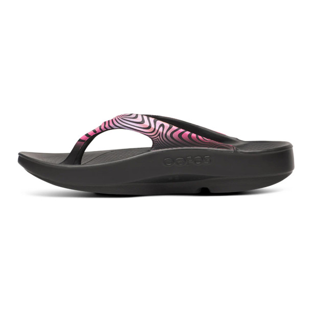 OOFOS Oolala Limited Disco Zebra Thong Sandals