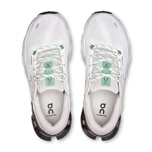 ON FOOTWEAR Men's Cloudflyer 5 White/Pebble Running Shoes