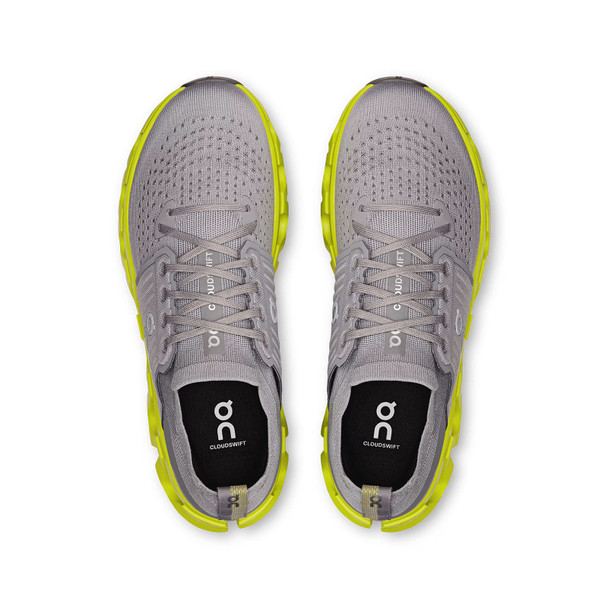 ON FOOTWEAR Men's Cloudswift 4 Alloy/Lime Running Shoes