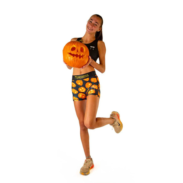 CHICKNLEGS Women's Pumpkins 3" Compression Shorts