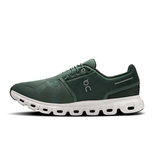 ON FOOTWEAR Men's Cloud 6 Olive/Evergreen Running Shoes