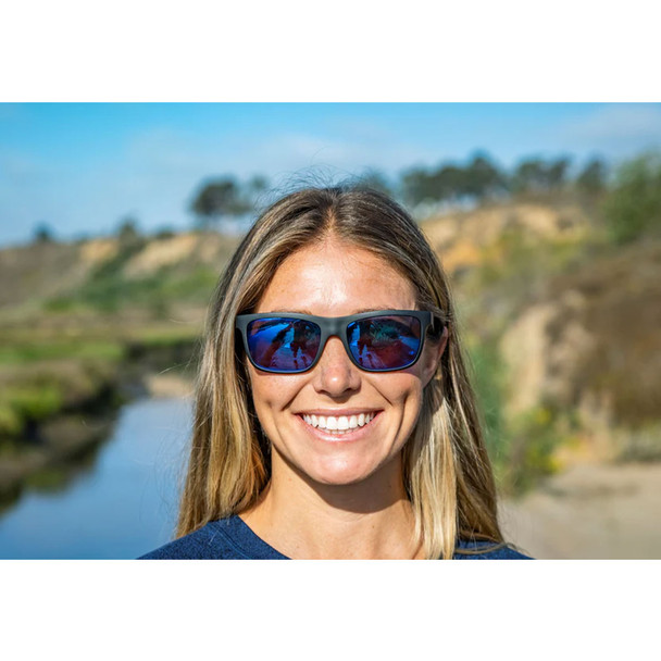 KAENON Unisex Clarke Matte Black - Ultra Pacific Blue Polarized Sunglasses (028MBMBGN-UBLU)