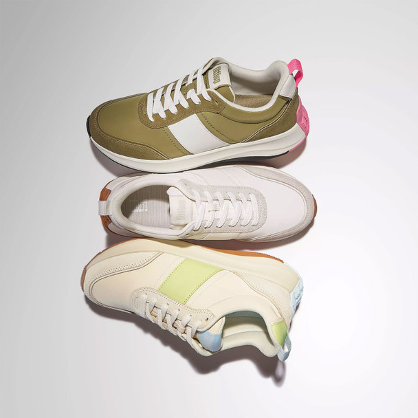 FITFLOP F-Mode Flow Fabric/Suede/Leather Flatform Sneakers