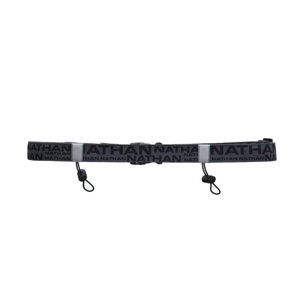 NATHAN SPORTS Race Number Nutrition Charcoal/Black Waist Belt (NS10080-80017-OSFM)
