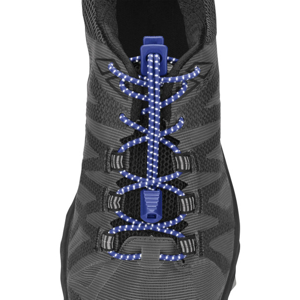 NATHAN SPORTS Reflective Run Surf The Web Blue Laces (NS1171-0244-00)