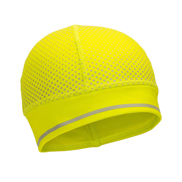NATHAN SPORTS HyperNight Reflective Hi Vis Yellow/Geo Print Pony Tail Beanie (NS10420-40044-OSFM)