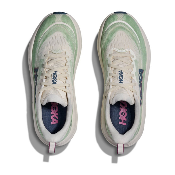 HOKA Women's Skyflow Alabaster/Vintage Green Running Shoes