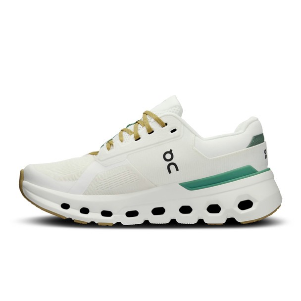 ON FOOTWEAR Women's Cloudrunner 2 White/Green Running Shoes