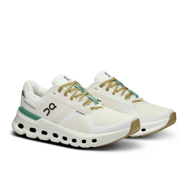 ON FOOTWEAR Women's Cloudrunner 2 White/Green Running Shoes
