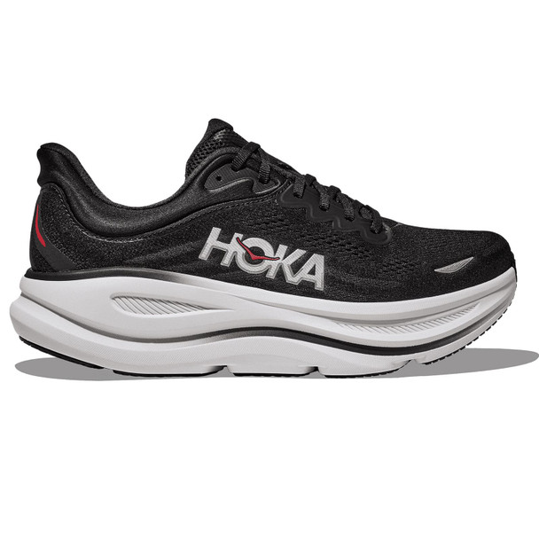 HOKA Men's Bondi 9 Black/Vermillion Running Shoes