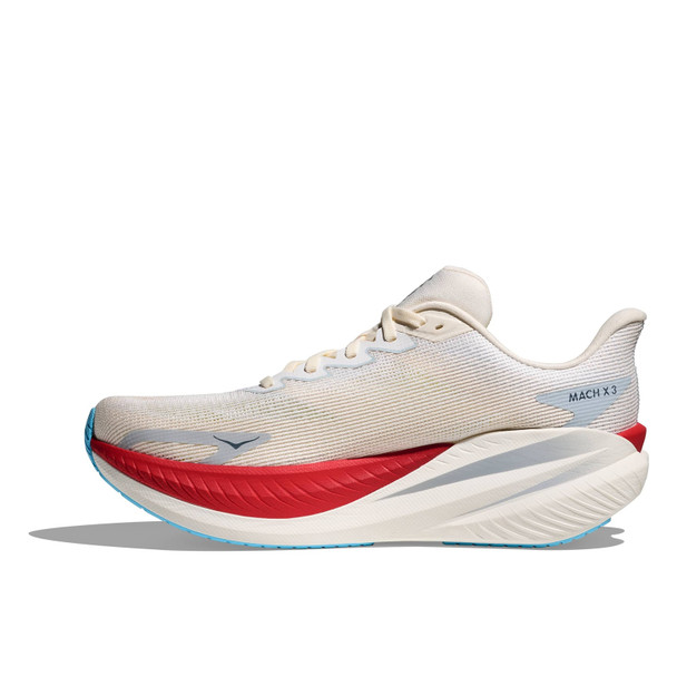 HOKA Men's Mach X 3 White/Alabaster Running Shoes