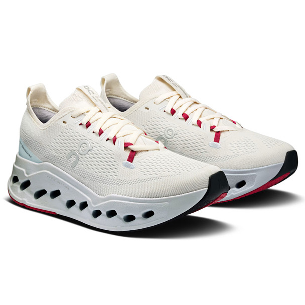 ON FOOTWEAR Women's Cloudsurfer Max Ivory/Arctic Running Shoes