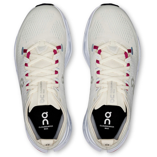 ON FOOTWEAR Women's Cloudsurfer Max Ivory/Arctic Running Shoes