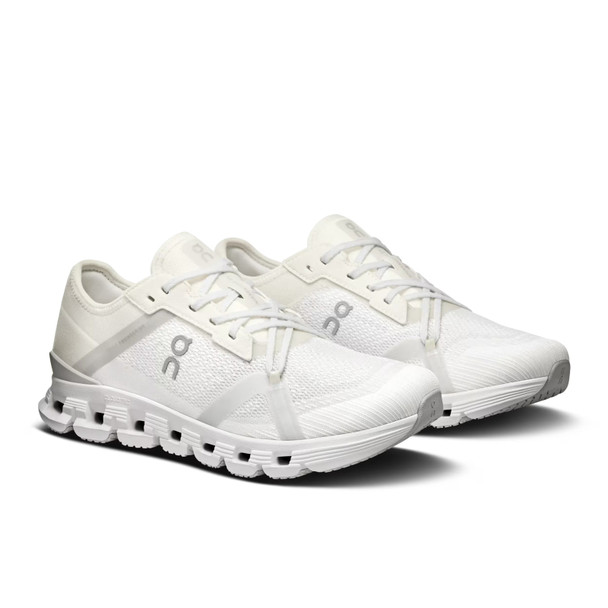 ON FOOTWEAR Women's Cloud X 4 AD White/Wolf Running Shoes